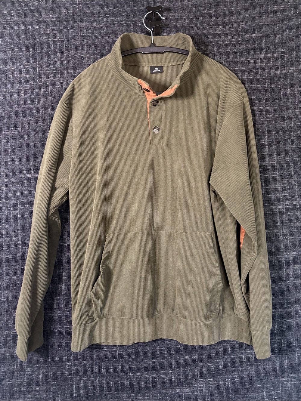 JMIERR Olive Green Ribbed Corduroy Pullover